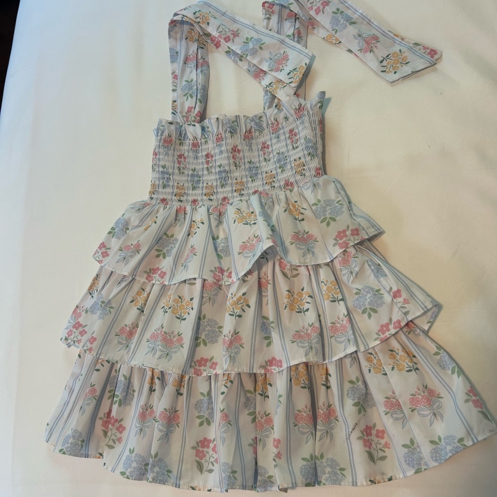 Cecil and Lou Smocked Tiered Dress with Straps